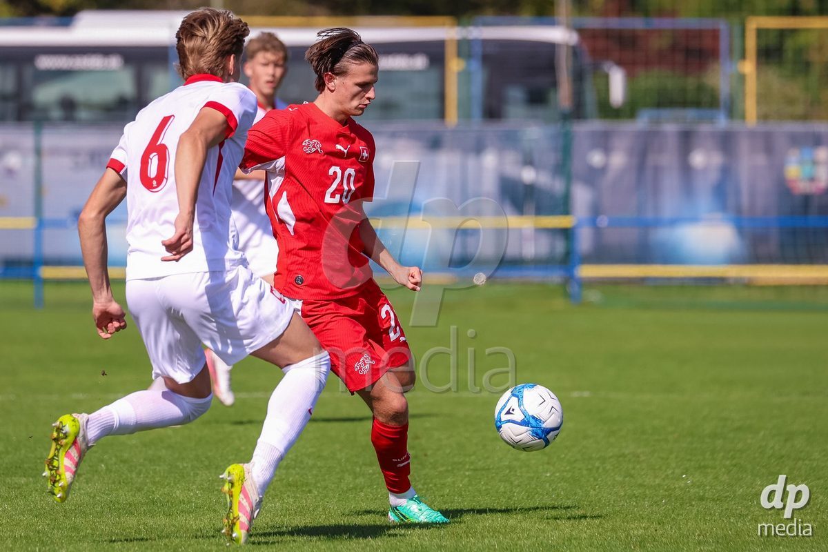 DUNAJSKA LUZNA, SLOVAKIA - SEPTEMBER 25: Jill Stiel the International Friendly football match between Switzerland U19 and Poland U19 on September 25, 2026 in Dunajska Luzna, Slovakia.