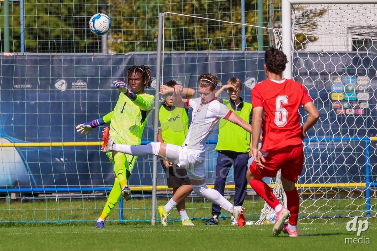 DUNAJSKA LUZNA, SLOVAKIA - SEPTEMBER 25:Theodore Pizarro  the International Friendly football match between Switzerland U19 and Poland U19 on September 25, 2026 in Dunajska Luzna, Slovakia.
