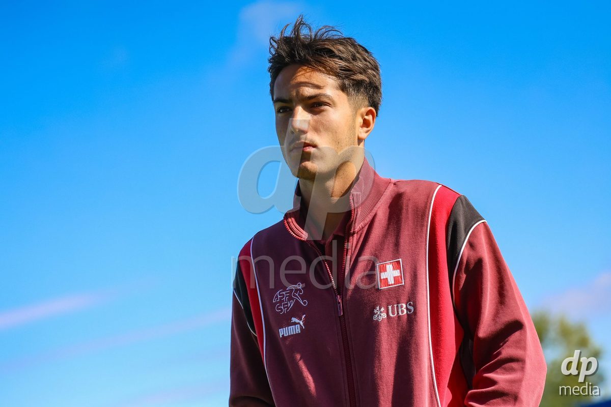 DUNAJSKA LUZNA, SLOVAKIA - SEPTEMBER 25: Swiss team course inspection the International Friendly football match between Switzerland U19 and Poland U19 on September 25, 2026 in Dunajska Luzna, Slovakia.