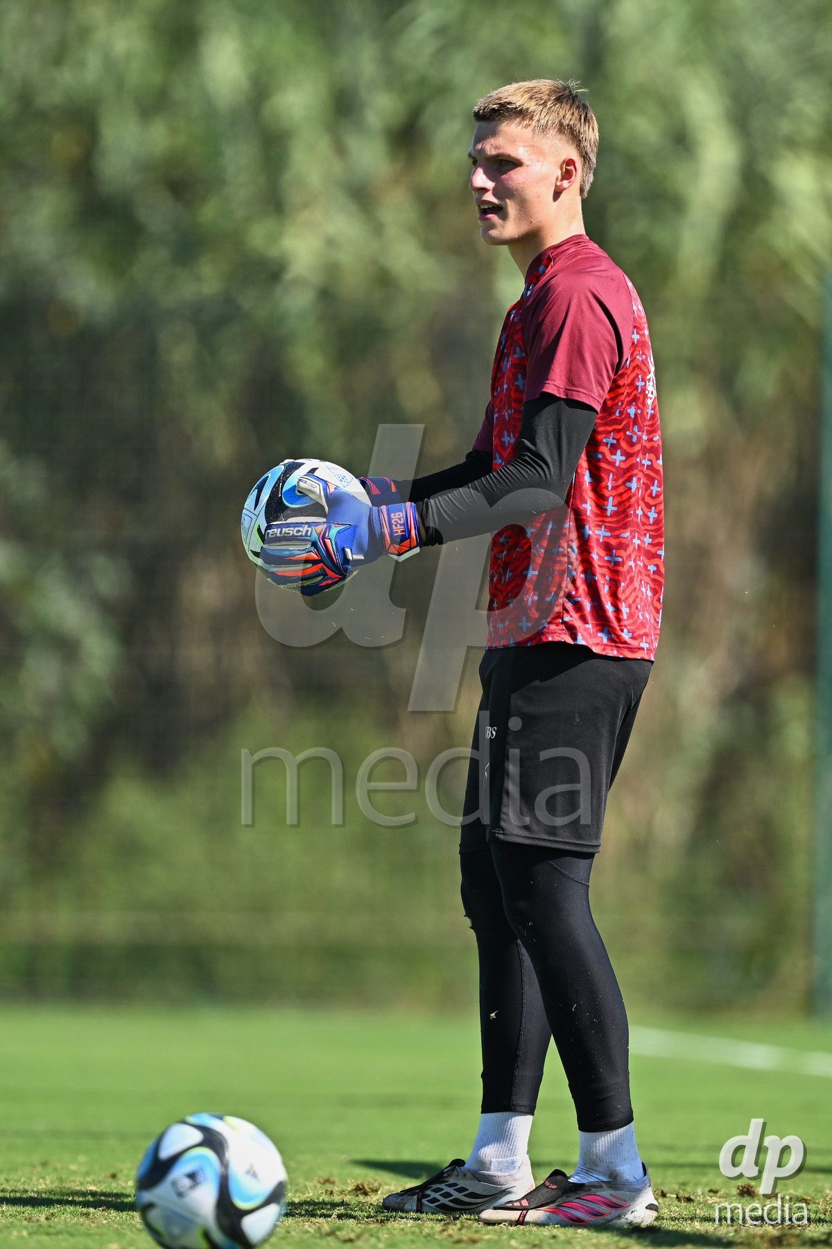 OLIVA NOVA, SPAIN - SEPTEMBER 25: Henrik Fehr Goalkeeper of Switzerland during the International Friendly match between Northern Ireland U17 and Switzerland U17 at Oliva Nova Sports Center on September 25, 2026 in Oliva Nova, Spain.