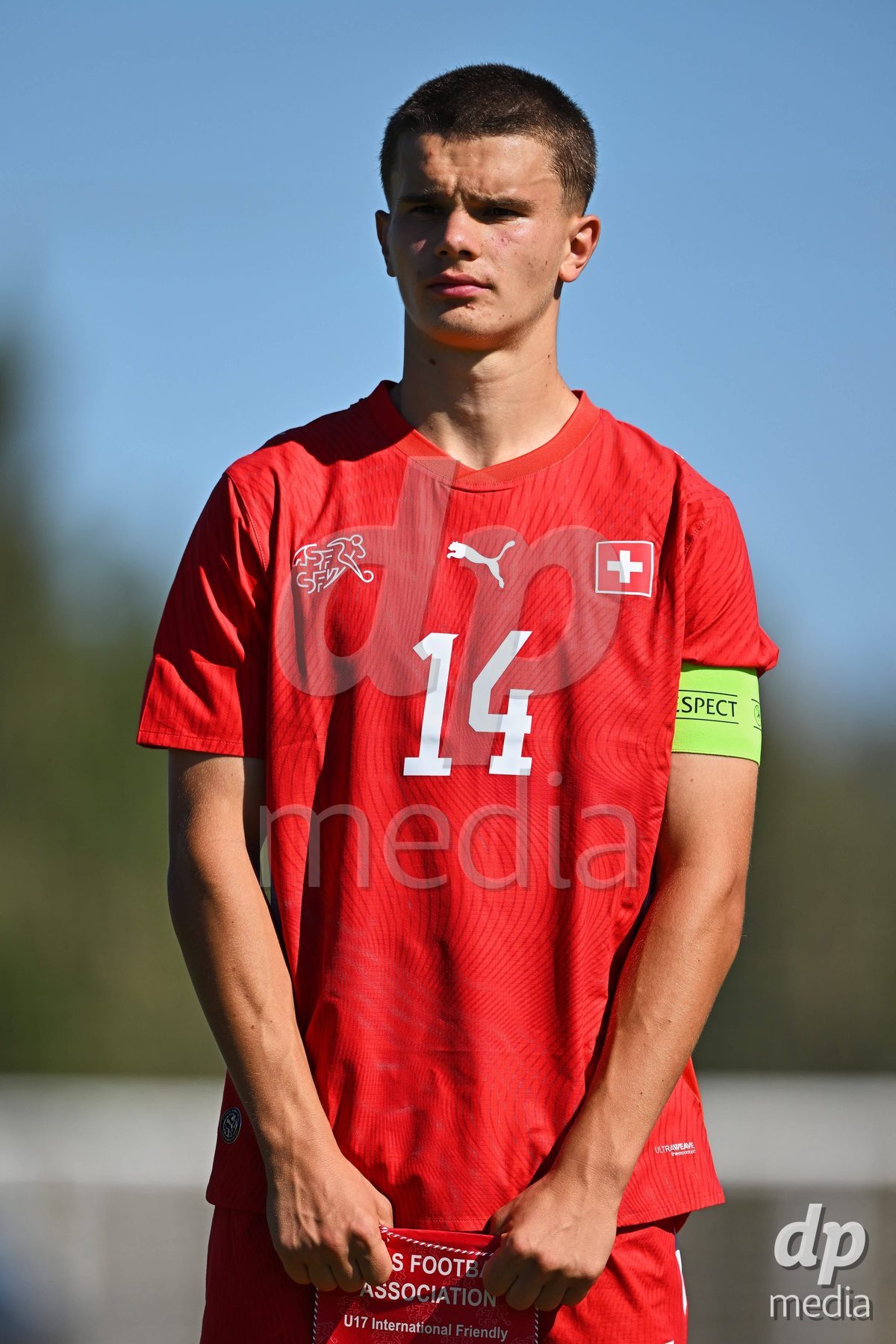 OLIVA NOVA, SPAIN - SEPTEMBER 25: Ivan Ivelj of Switzerland during the International Friendly match between Northern Ireland U17 and Switzerland U17 at Oliva Nova Sports Center on September 25, 2026 in Oliva Nova, Spain.