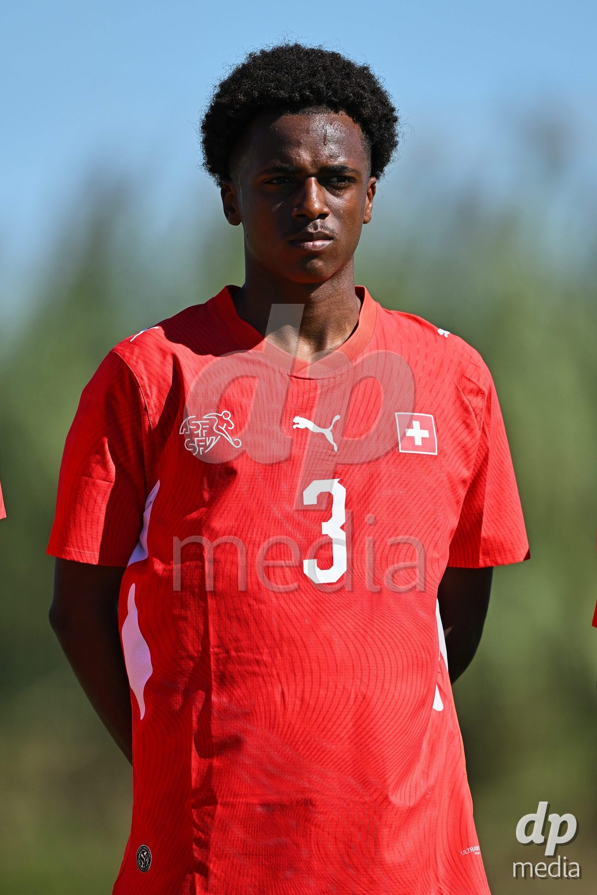 OLIVA NOVA, SPAIN - SEPTEMBER 25: Aaron Ikomi of Switzerland during the International Friendly match between Northern Ireland U17 and Switzerland U17 at Oliva Nova Sports Center on September 25, 2026 in Oliva Nova, Spain.