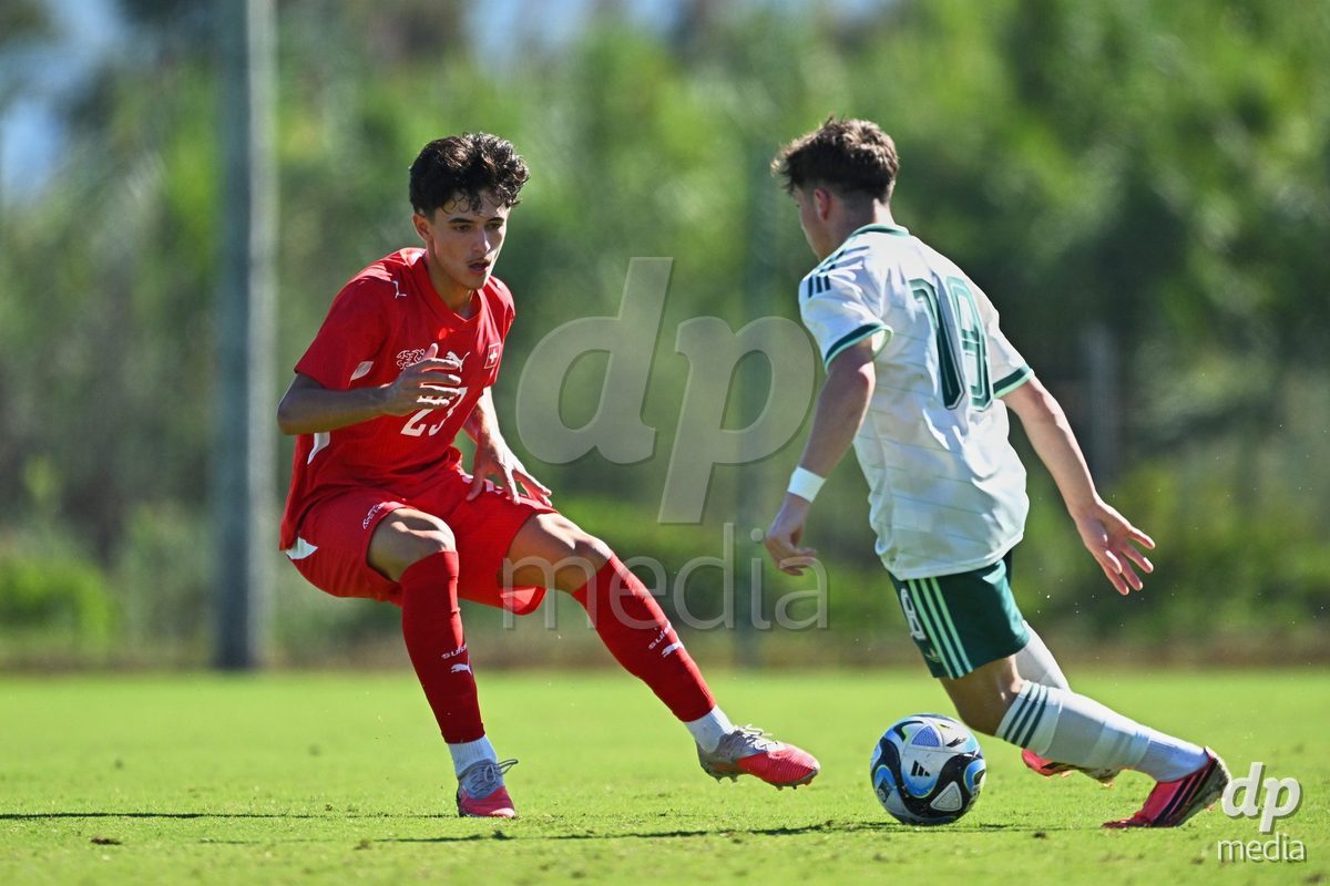 OLIVA NOVA, SPAIN - SEPTEMBER 25: Romeo Mijic of Switzerland during the International Friendly match between Northern Ireland U17 and Switzerland U17 at Oliva Nova Sports Center on September 25, 2026 in Oliva Nova, Spain.