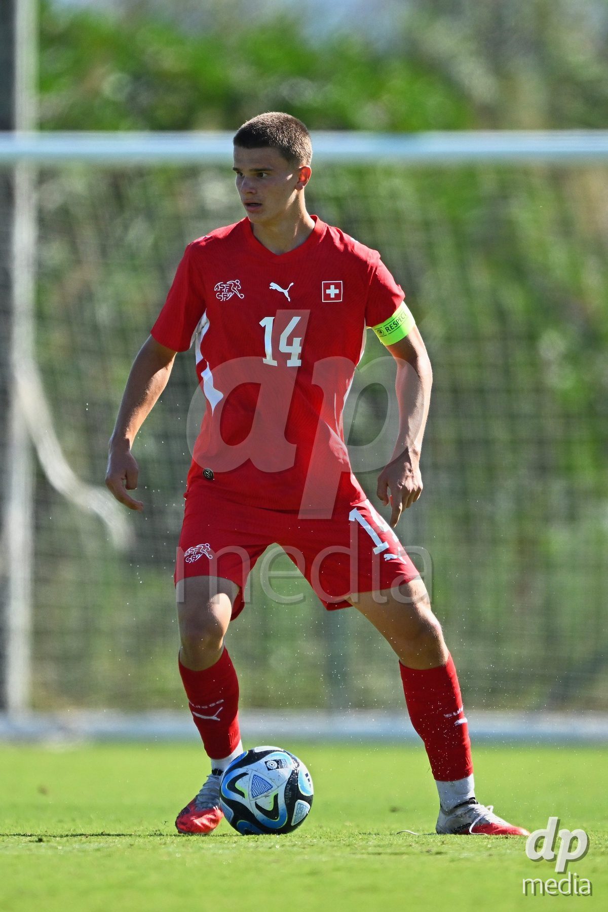 OLIVA NOVA, SPAIN - SEPTEMBER 25: Ivan Ivelj of Switzerland during the International Friendly match between Northern Ireland U17 and Switzerland U17 at Oliva Nova Sports Center on September 25, 2026 in Oliva Nova, Spain.