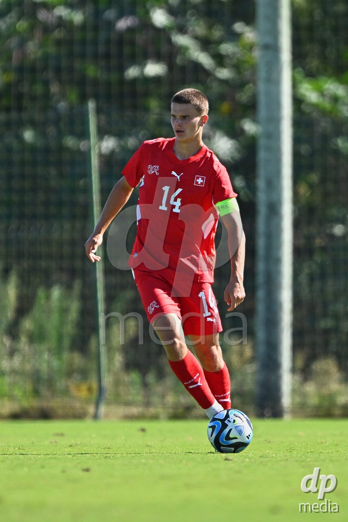 OLIVA NOVA, SPAIN - SEPTEMBER 25: Ivan Ivelj of Switzerland during the International Friendly match between Northern Ireland U17 and Switzerland U17 at Oliva Nova Sports Center on September 25, 2026 in Oliva Nova, Spain.