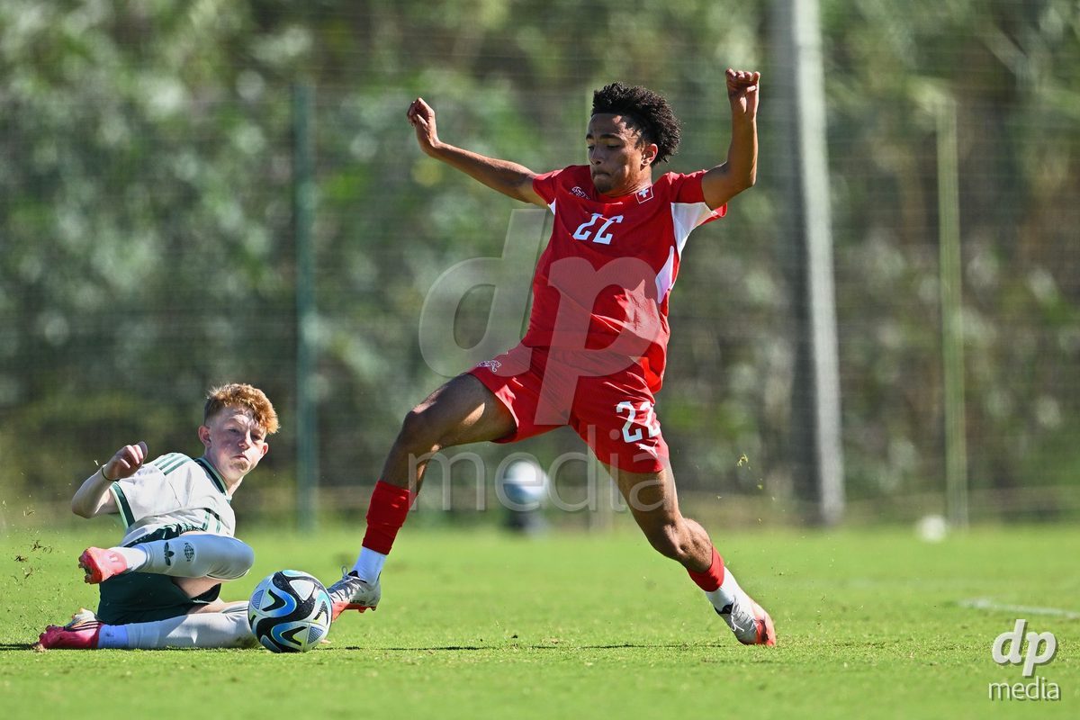 OLIVA NOVA, SPAIN - SEPTEMBER 25: Nolaan Stifani of Switzerland during the International Friendly match between Northern Ireland U17 and Switzerland U17 at Oliva Nova Sports Center on September 25, 2026 in Oliva Nova, Spain.