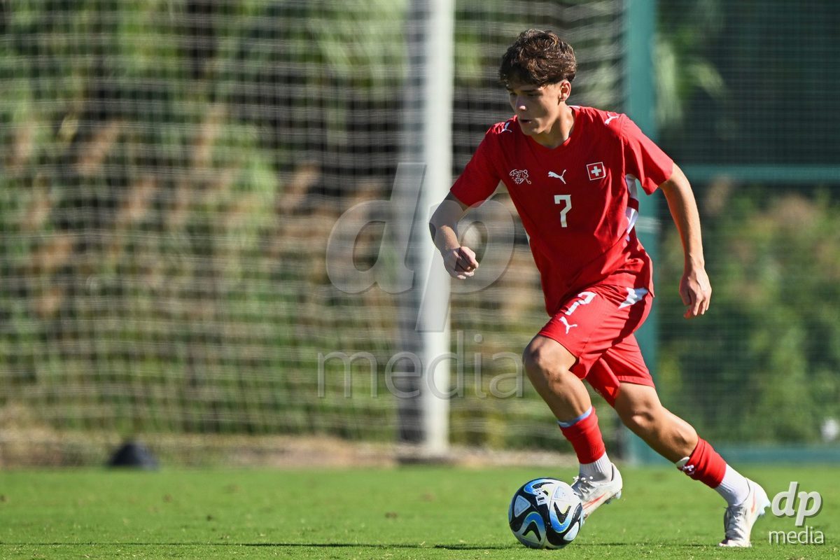 OLIVA NOVA, SPAIN - SEPTEMBER 25: Ian Tiraboschi of Switzerland during the International Friendly match between Northern Ireland U17 and Switzerland U17 at Oliva Nova Sports Center on September 25, 2026 in Oliva Nova, Spain.