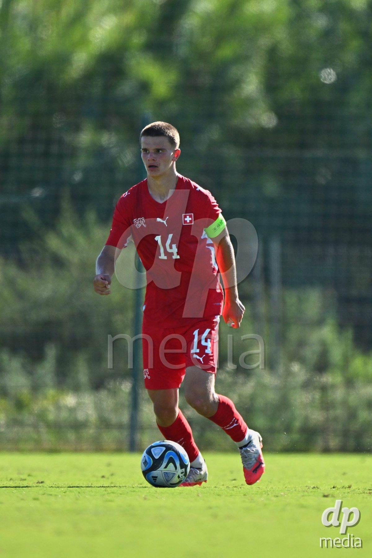 OLIVA NOVA, SPAIN - SEPTEMBER 25: Ivan Ivelj of Switzerland during the International Friendly match between Northern Ireland U17 and Switzerland U17 at Oliva Nova Sports Center on September 25, 2026 in Oliva Nova, Spain.
