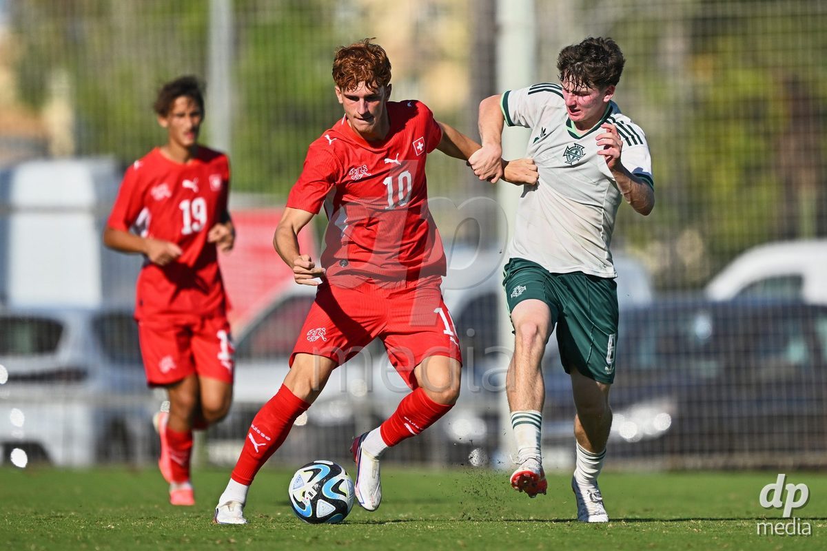 OLIVA NOVA, SPAIN - SEPTEMBER 25: Eron Kele of Switzerland during the International Friendly match between Northern Ireland U17 and Switzerland U17 at Oliva Nova Sports Center on September 25, 2026 in Oliva Nova, Spain.