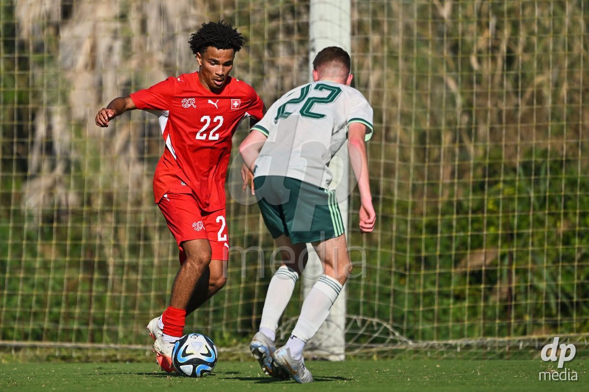 OLIVA NOVA, SPAIN - SEPTEMBER 25: Nolaan Stifani of Switzerland during the International Friendly match between Northern Ireland U17 and Switzerland U17 at Oliva Nova Sports Center on September 25, 2026 in Oliva Nova, Spain.