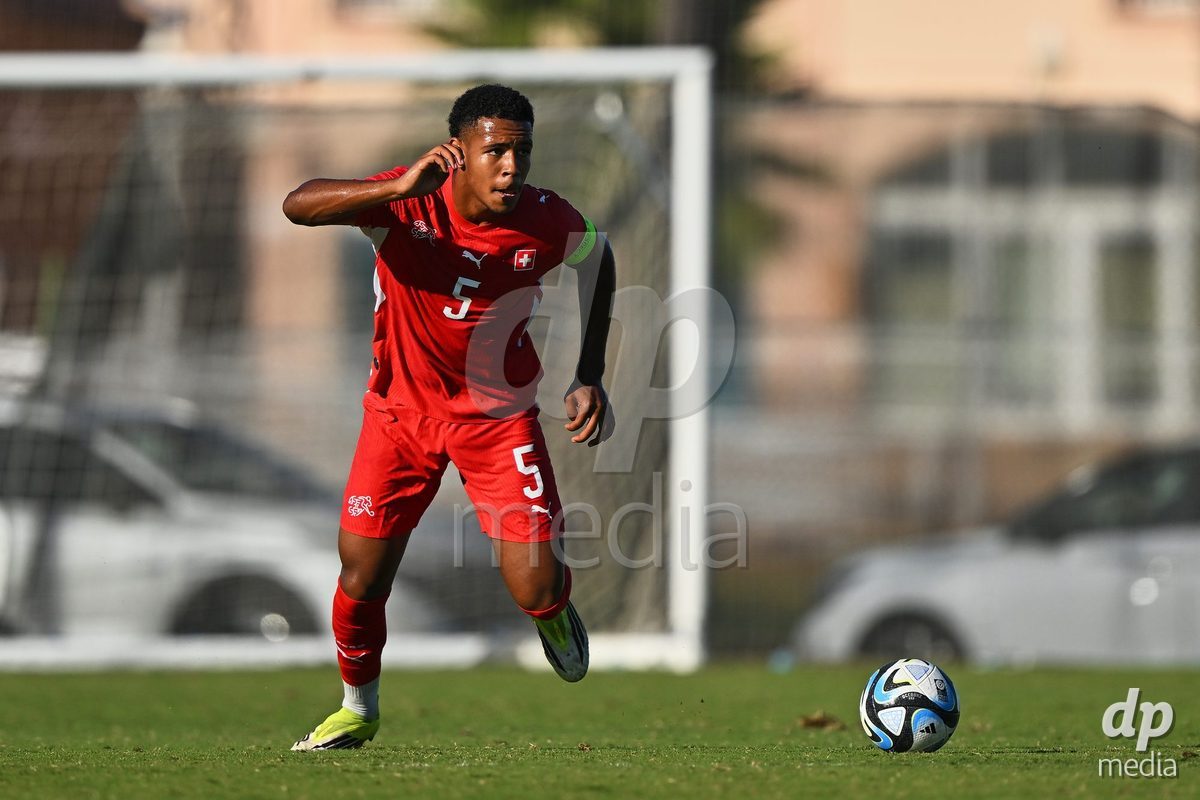 OLIVA NOVA, SPAIN - SEPTEMBER 25: Noah Kakor of Switzerland during the International Friendly match between Northern Ireland U17 and Switzerland U17 at Oliva Nova Sports Center on September 25, 2026 in Oliva Nova, Spain.