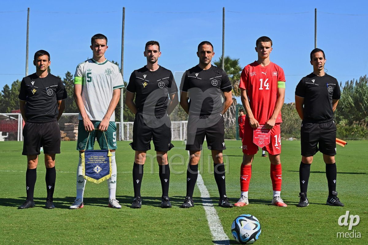 OLIVA NOVA, SPAIN - SEPTEMBER 25: The International Friendly match between Northern Ireland U17 and Switzerland U17 at Oliva Nova Sports Center on September 25, 2026 in Oliva Nova, Spain.