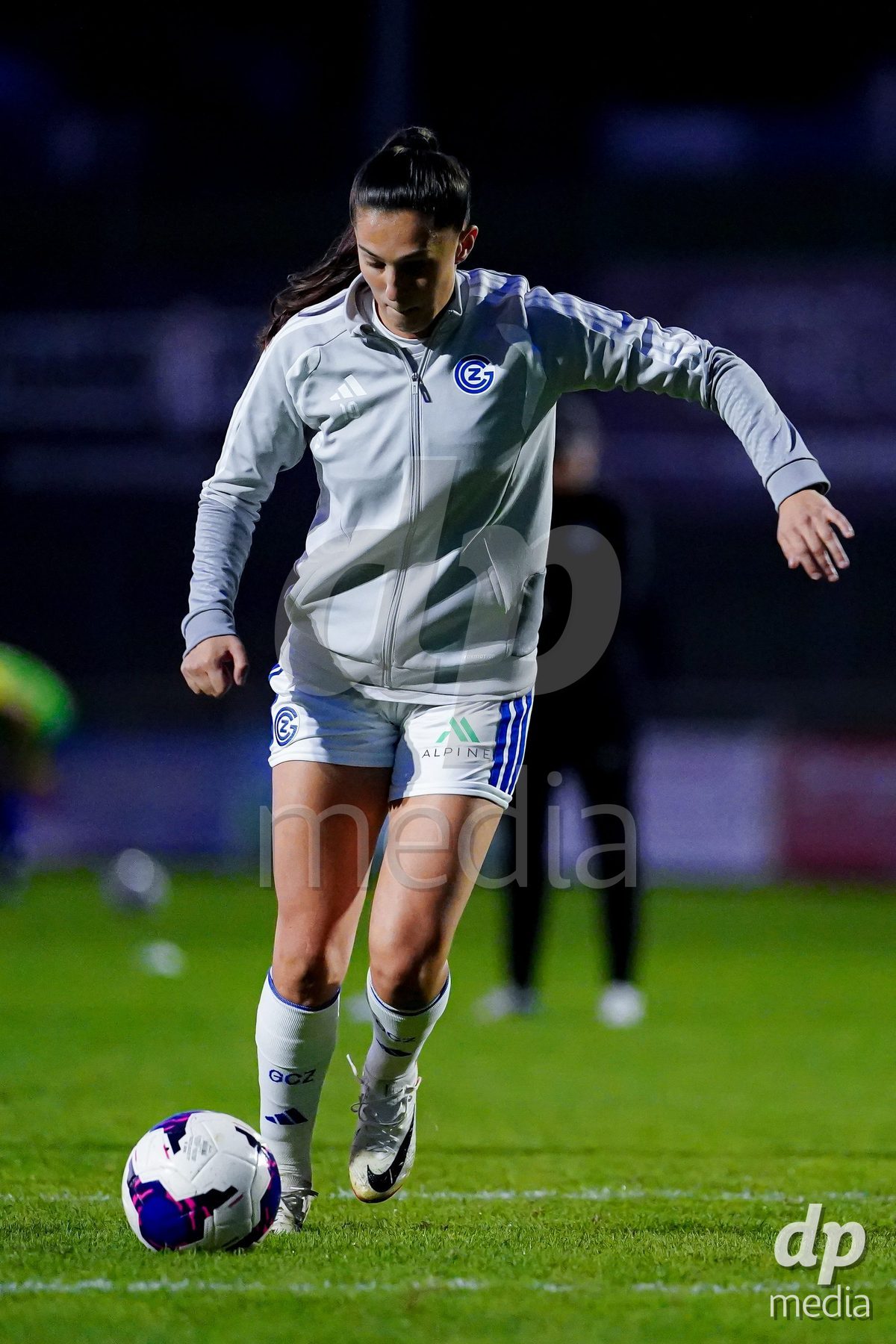 WÄDENSWIL, SWITZERLAND - SEPTEMBER 25: Yllka Kadriu of GC Frauenfussball warming up during the AXA Women's Cup match between FC Wädenswil 1 and GC Frauenfussball at Sportplatz Beichlen on September 25, 2026 in Wädenswil.