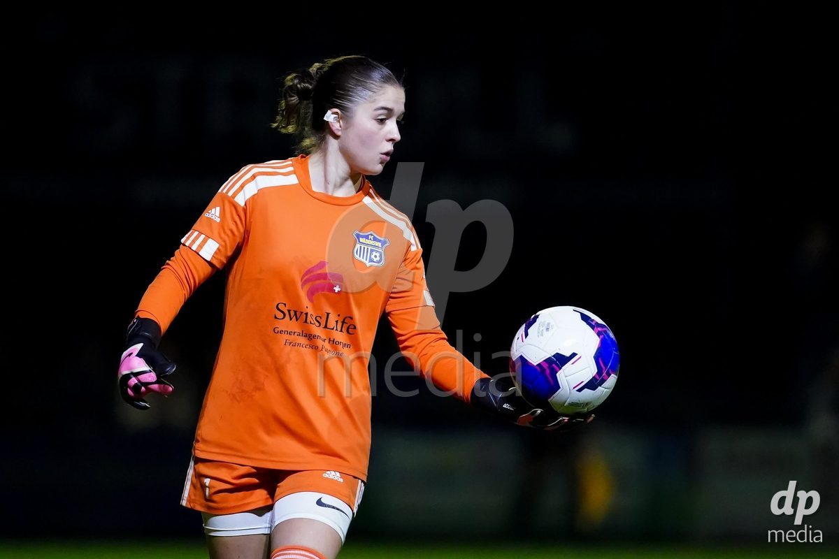 WÄDENSWIL, SWITZERLAND - SEPTEMBER 25: Lia Jil Winkler (FC Wädenswil 1) during the AXA Women's Cup match between FC Wädenswil 1 and GC Frauenfussball at Sportplatz Beichlen on September 25, 2026 in Wädenswil.