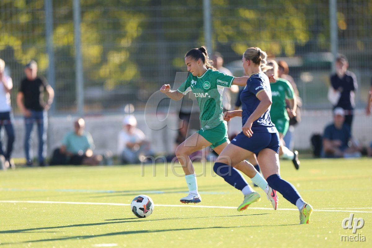 SCHLIEREN, SWITZERLAND - SEPTEMBER 26: Olivia Edelmann of FC St.Gallen 1879 scored the goal that put FC St. Gallen 1879 during the AXA Women's Cup match between FC Schlieren and FC St. Gallen at Zelgli on September 26, 2026 in Schlieren, Switzerland.