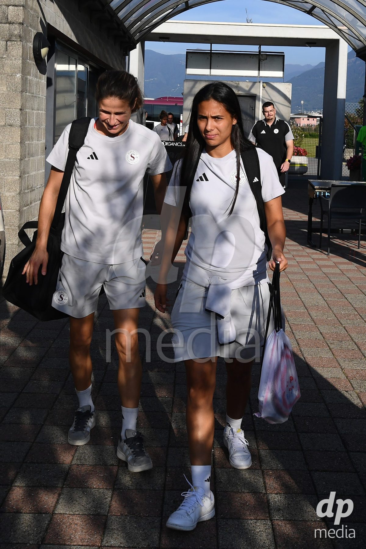 MAGADINO, SWITZERLAND - SEPTEMBER 26: Players of Servette FC arrives at the stadium prior the AXA Women's Cup match between AS Gambarogno and Servette FC Chenois Feminin at Centro Sportivo on September 26, 2026 in Magadino.