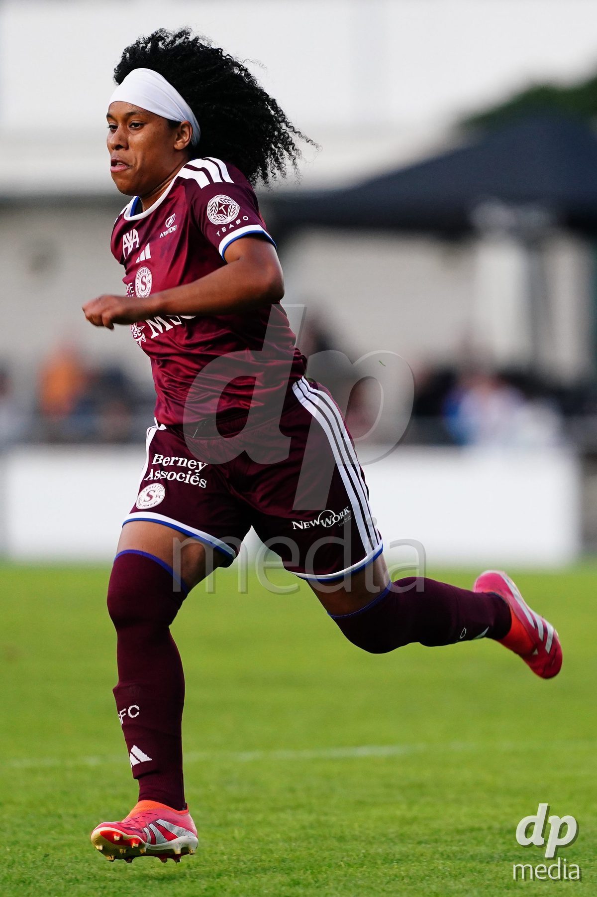 MAGADINO, SWITZERLAND - SEPTEMBER 26: Mikaella Cardia of the Servette FC runs during the AXA Women's Cup match between AS Gambarogno and Servette FC Chenois Feminin at Centro Sportivo on September 26, 2026 in Magadino.