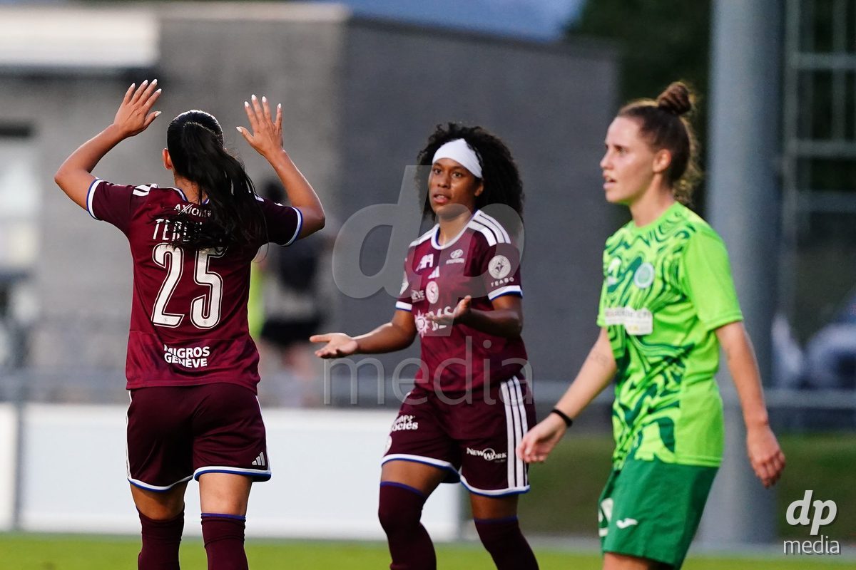 MAGADINO, SWITZERLAND - SEPTEMBER 26: Meriame Terchoum of the Servette FC celebrates her her goal during the AXA Women's Cup match between AS Gambarogno and Servette FC Chenois Feminin at Centro Sportivo on September 26, 2026 in Magadino.