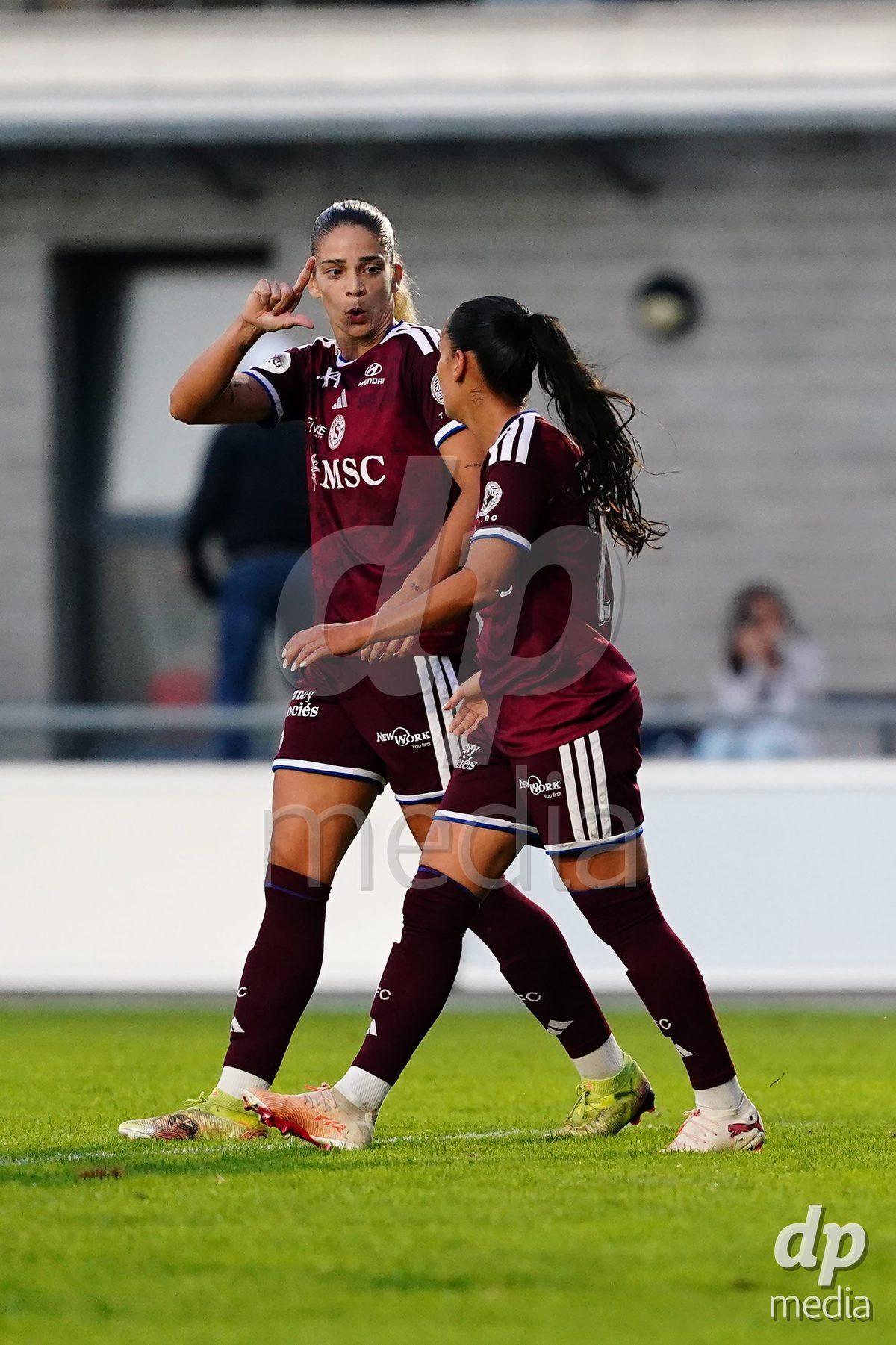 MAGADINO, SWITZERLAND - SEPTEMBER 26: Meriame Terchoum of the Servette FC celebrates her her goal during the AXA Women's Cup match between AS Gambarogno and Servette FC Chenois Feminin at Centro Sportivo on September 26, 2026 in Magadino.