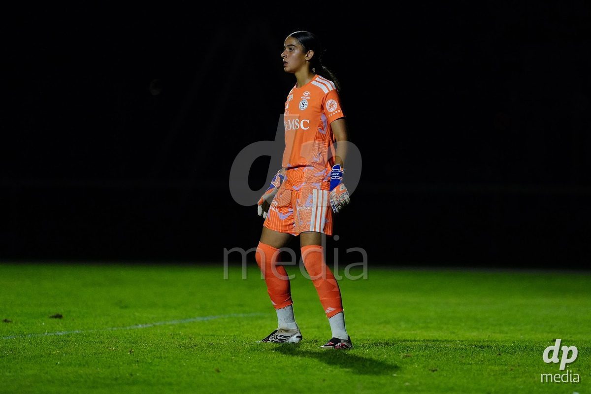 MAGADINO, SWITZERLAND - SEPTEMBER 26: Abby Blanco of the Servette FC celebrates in action during the AXA Women's Cup match between AS Gambarogno and Servette FC Chenois Feminin at Centro Sportivo on September 26, 2026 in Magadino.