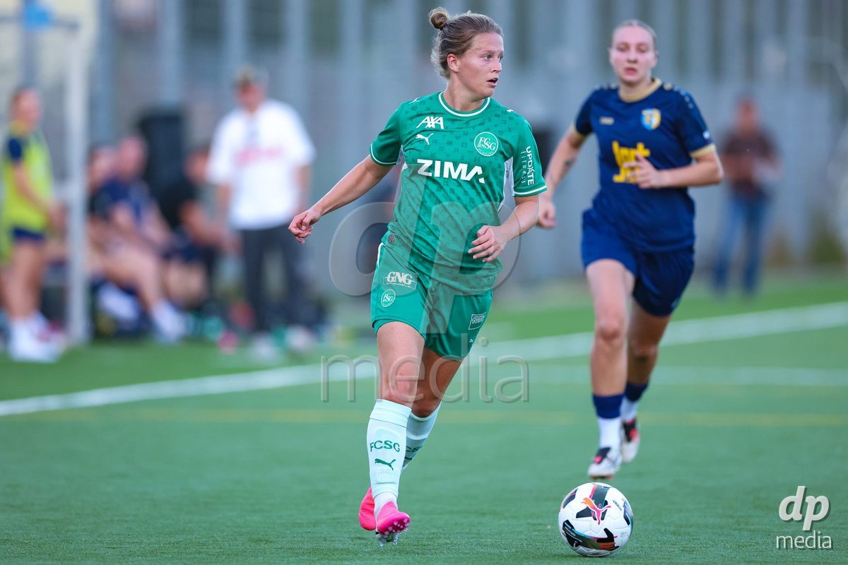 SCHLIEREN, SWITZERLAND - SEPTEMBER 26: Sina Cavelti of FC St.Gallen 1879, during the AXA Women's Cup match between FC Schlieren and FC St. Gallen at Zelgli on September 26, 2026 in Schlieren, Switzerland.