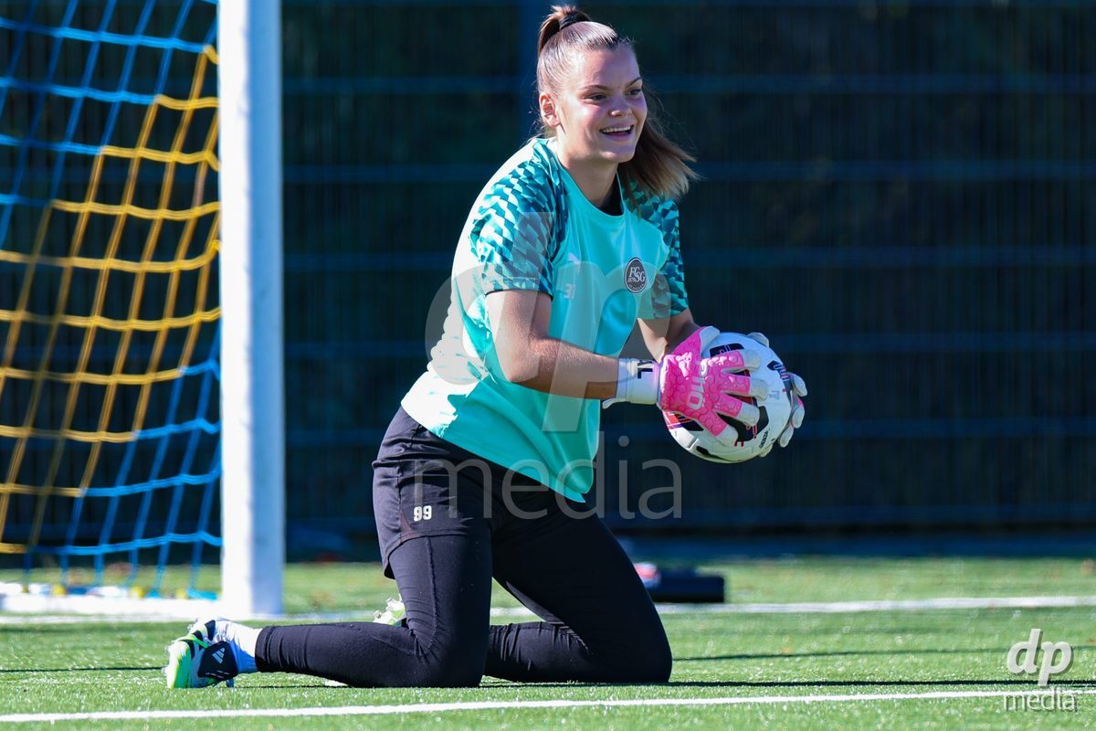 SCHLIEREN, SWITZERLAND - SEPTEMBER 26: Aina Liebl of FC St.Gallen 1879 during the AXA Women's Cup match between FC Schlieren and FC St. Gallen at Zelgli on September 26, 2026 in Schlieren, Switzerland.