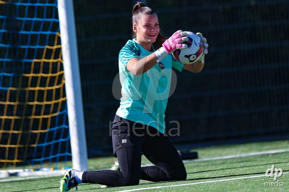 SCHLIEREN, SWITZERLAND - SEPTEMBER 26: Aina Liebl of FC St.Gallen 1879 during the AXA Women's Cup match between FC Schlieren and FC St. Gallen at Zelgli on September 26, 2026 in Schlieren, Switzerland.