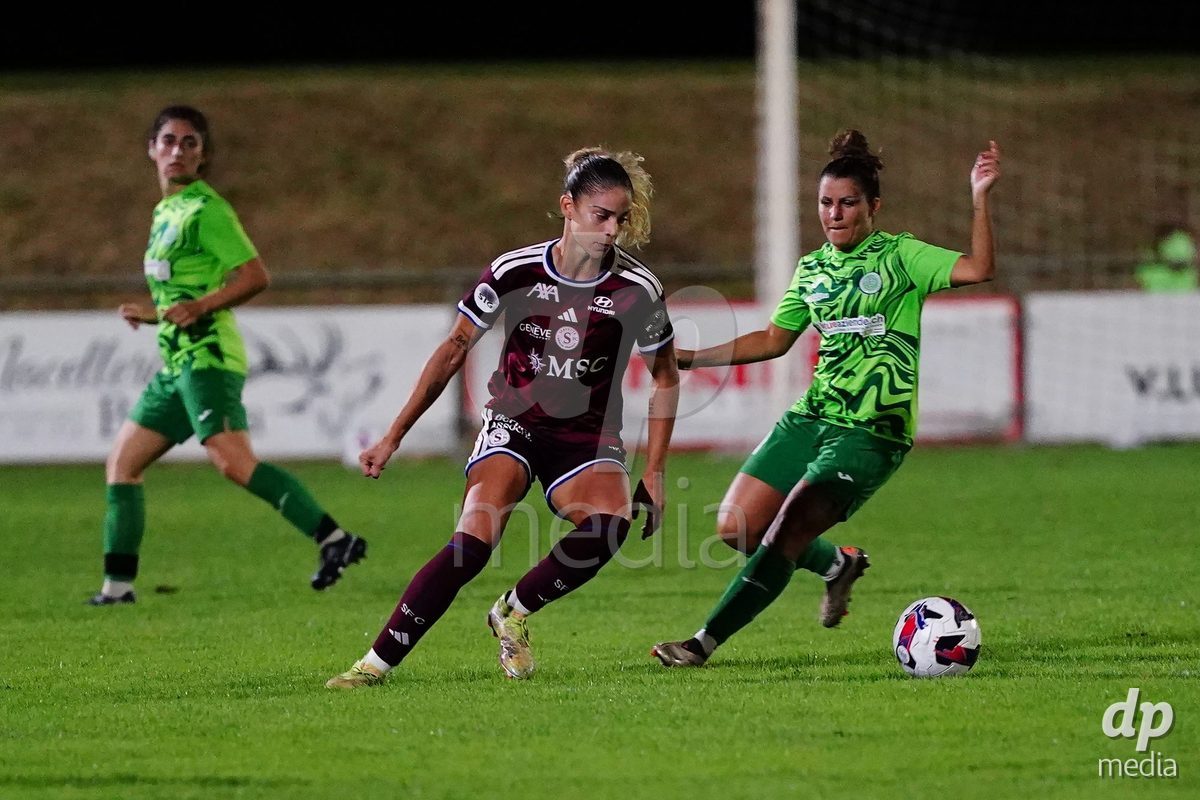 MAGADINO, SWITZERLAND - SEPTEMBER 26: Stefanie Da Eira of the Servette FC in action during the AXA Women's Cup match between AS Gambarogno and Servette FC Chenois Feminin at Centro Sportivo on September 26, 2026 in Magadino.