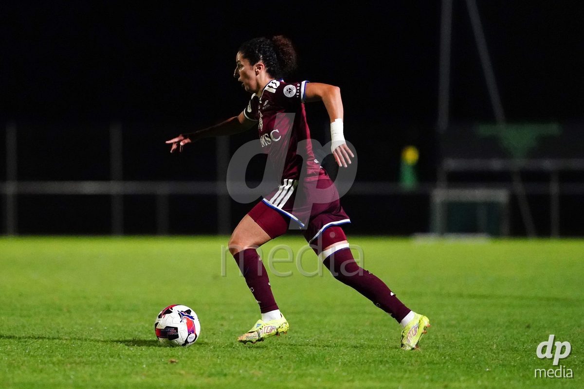 MAGADINO, SWITZERLAND - SEPTEMBER 26: Ghoutia Karchouni of the Servette FC in action during the AXA Women's Cup match between AS Gambarogno and Servette FC Chenois Feminin at Centro Sportivo on September 26, 2026 in Magadino.