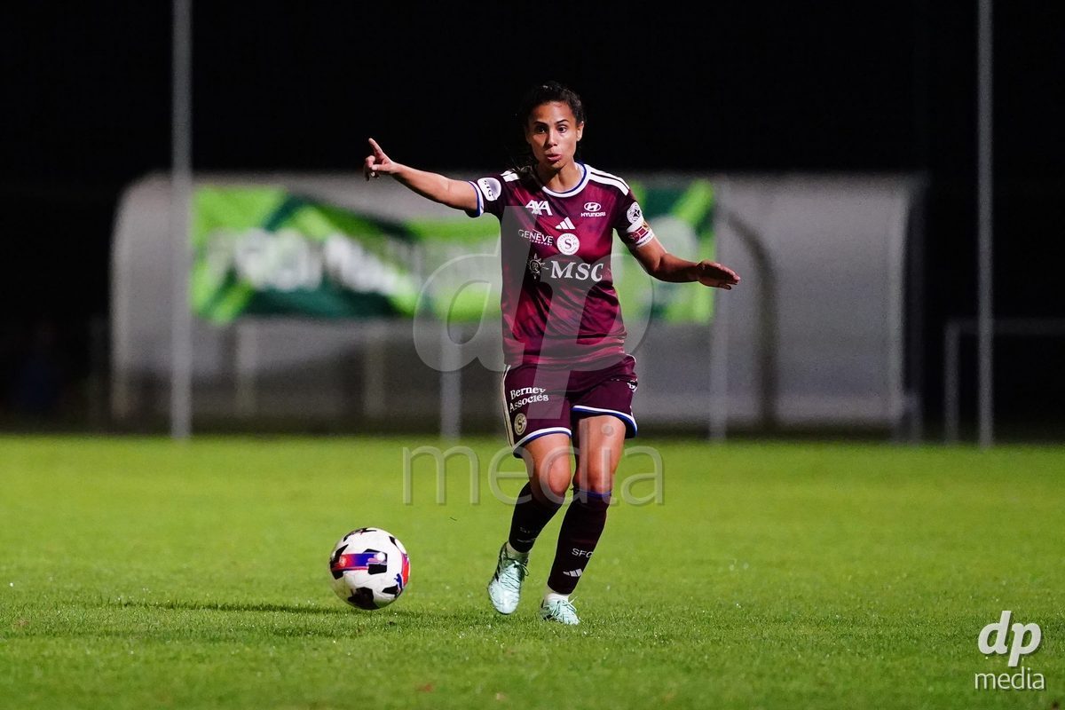 MAGADINO, SWITZERLAND - SEPTEMBER 26: Daïna Bourmaof the Servette FC in action during the AXA Women's Cup match between AS Gambarogno and Servette FC Chenois Feminin at Centro Sportivo on September 26, 2026 in Magadino.