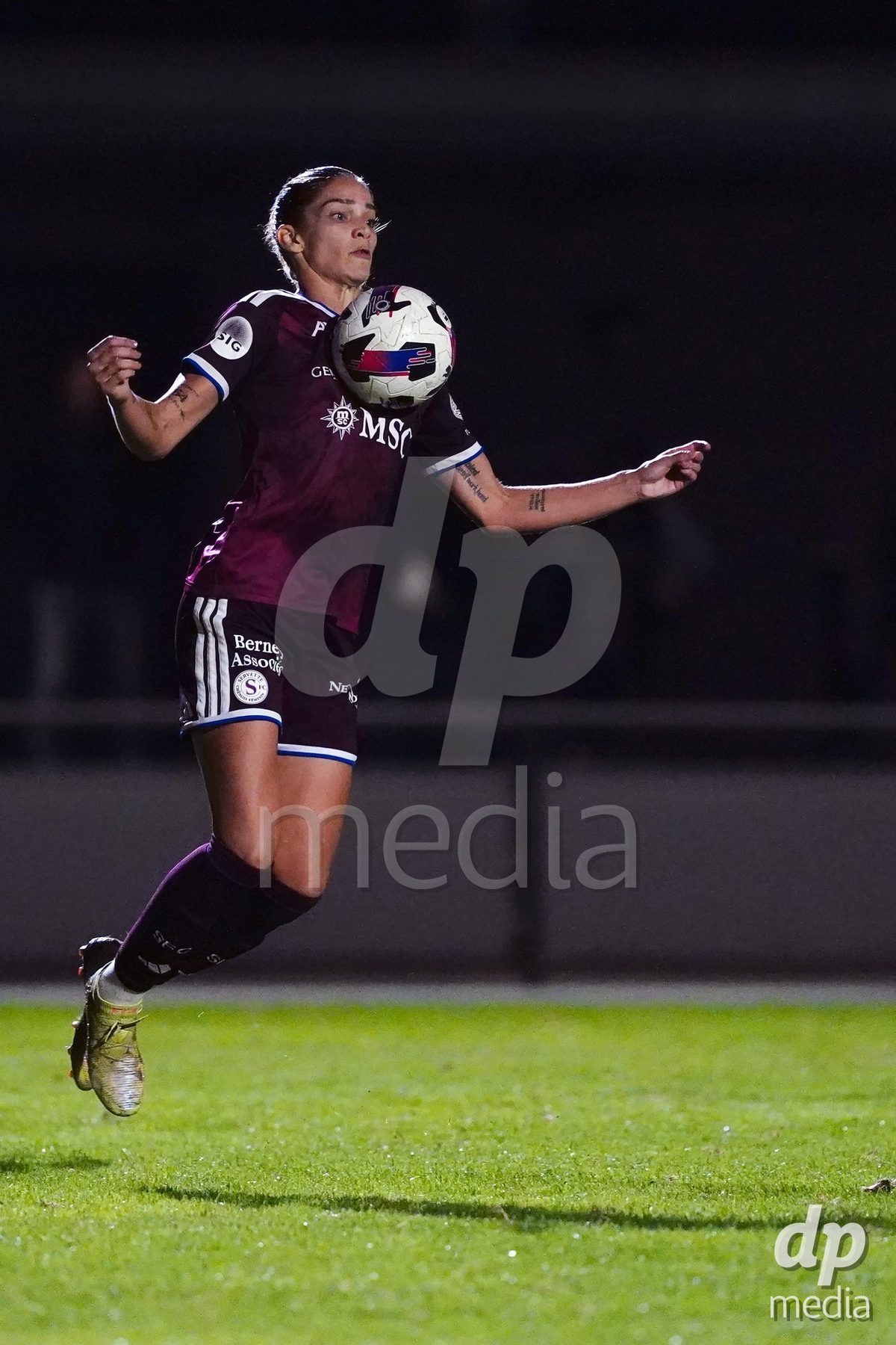 MAGADINO, SWITZERLAND - SEPTEMBER 26: Stefanie Da Eira of the Servette FC stops the ball during the AXA Women's Cup match between AS Gambarogno and Servette FC Chenois Feminin at Centro Sportivo on September 26, 2026 in Magadino.