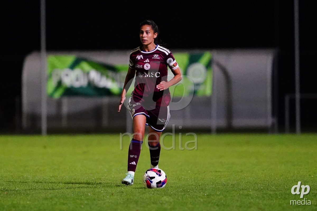 MAGADINO, SWITZERLAND - SEPTEMBER 26: Daïna Bourmaof the Servette FC in action during the AXA Women's Cup match between AS Gambarogno and Servette FC Chenois Feminin at Centro Sportivo on September 26, 2026 in Magadino.