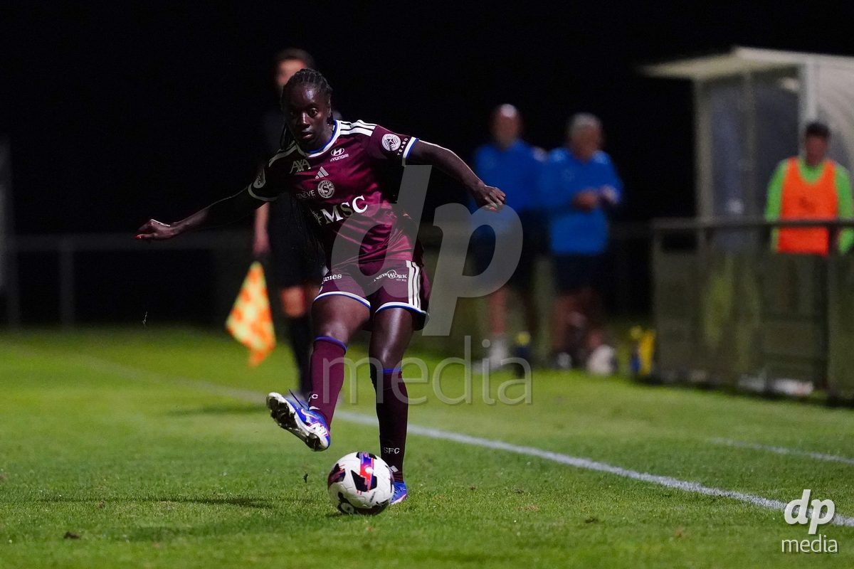MAGADINO, SWITZERLAND - SEPTEMBER 26: Simon Benedicte of the Servette FC in action during the AXA Women's Cup match between AS Gambarogno and Servette FC Chenois Feminin at Centro Sportivo on September 26, 2026 in Magadino.