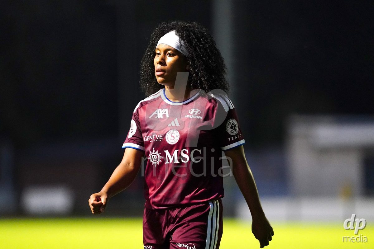 MAGADINO, SWITZERLAND - SEPTEMBER 26:  Mikaella Cardia of the Servette FC looks during the AXA Women's Cup match between AS Gambarogno and Servette FC Chenois Feminin at Centro Sportivo on September 26, 2026 in Magadino.