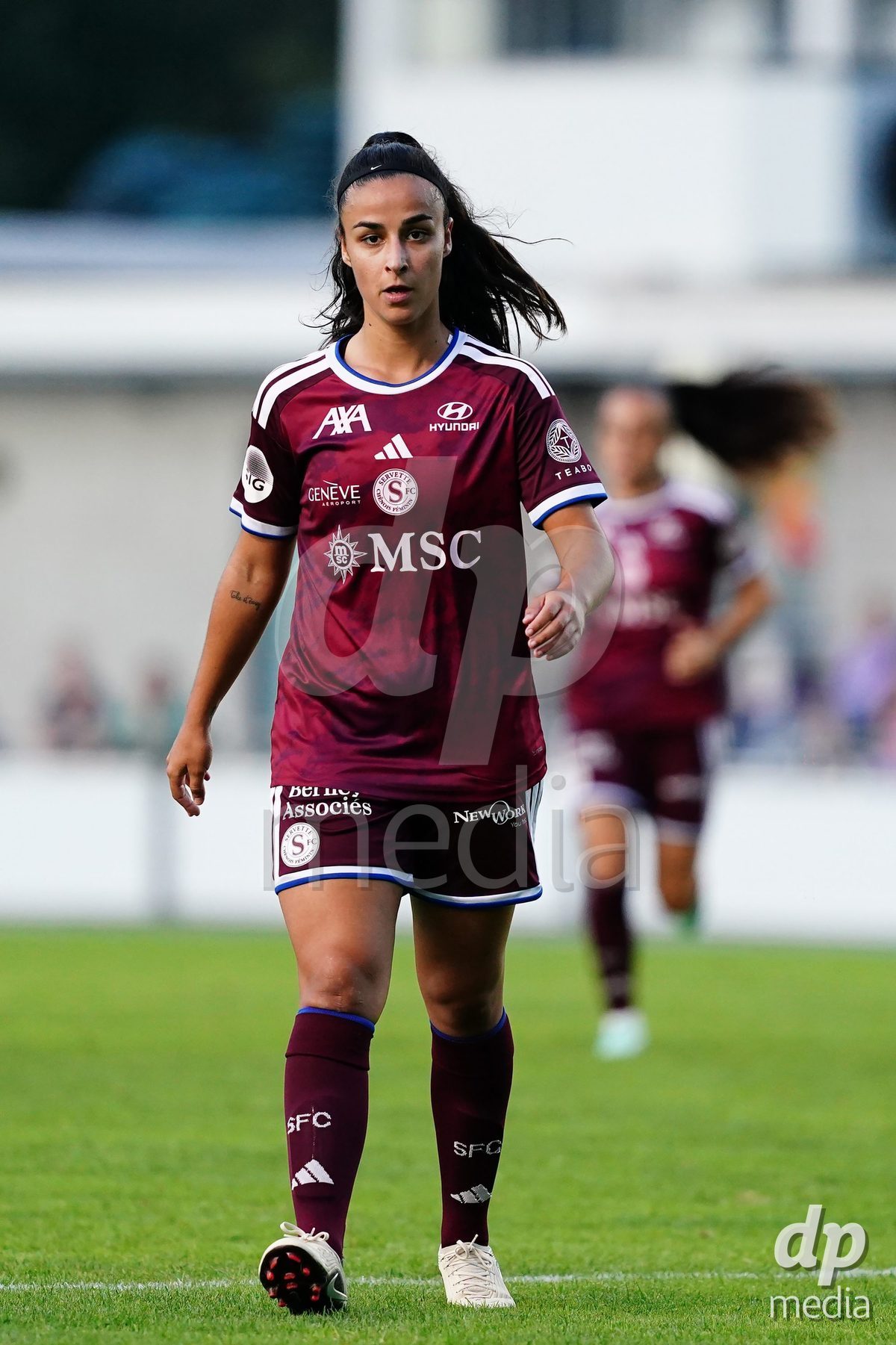 MAGADINO, SWITZERLAND - SEPTEMBER 26:  Paola Dia Hernandez of Servette FC looks during the AXA Women's Cup match between AS Gambarogno and Servette FC Chenois Feminin at Centro Sportivo on September 26, 2026 in Magadino.