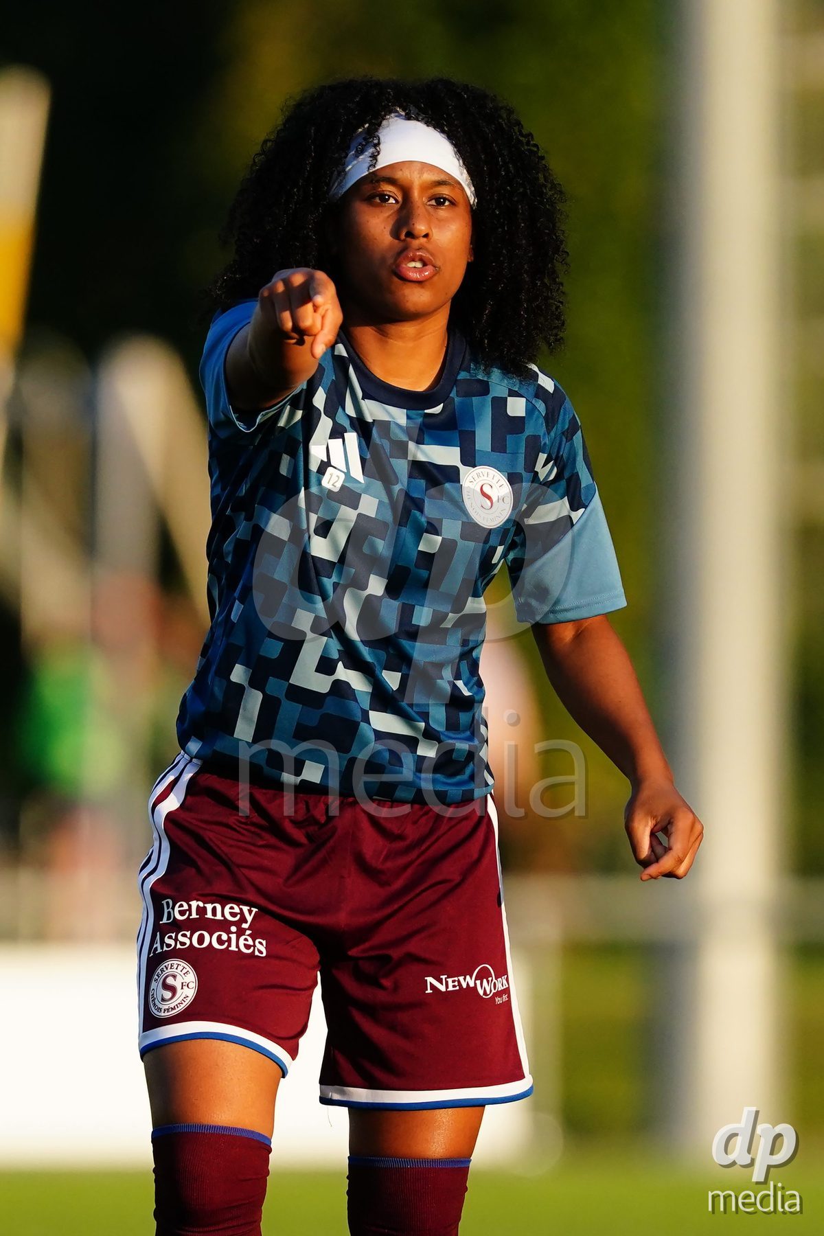 MAGADINO, SWITZERLAND - SEPTEMBER 26:  Mikaella Cardia of Servette FC gesturess during warm up prior the AXA Women's Cup match between AS Gambarogno and Servette FC Chenois Feminin at Centro Sportivo on September 26, 2026 in Magadino.