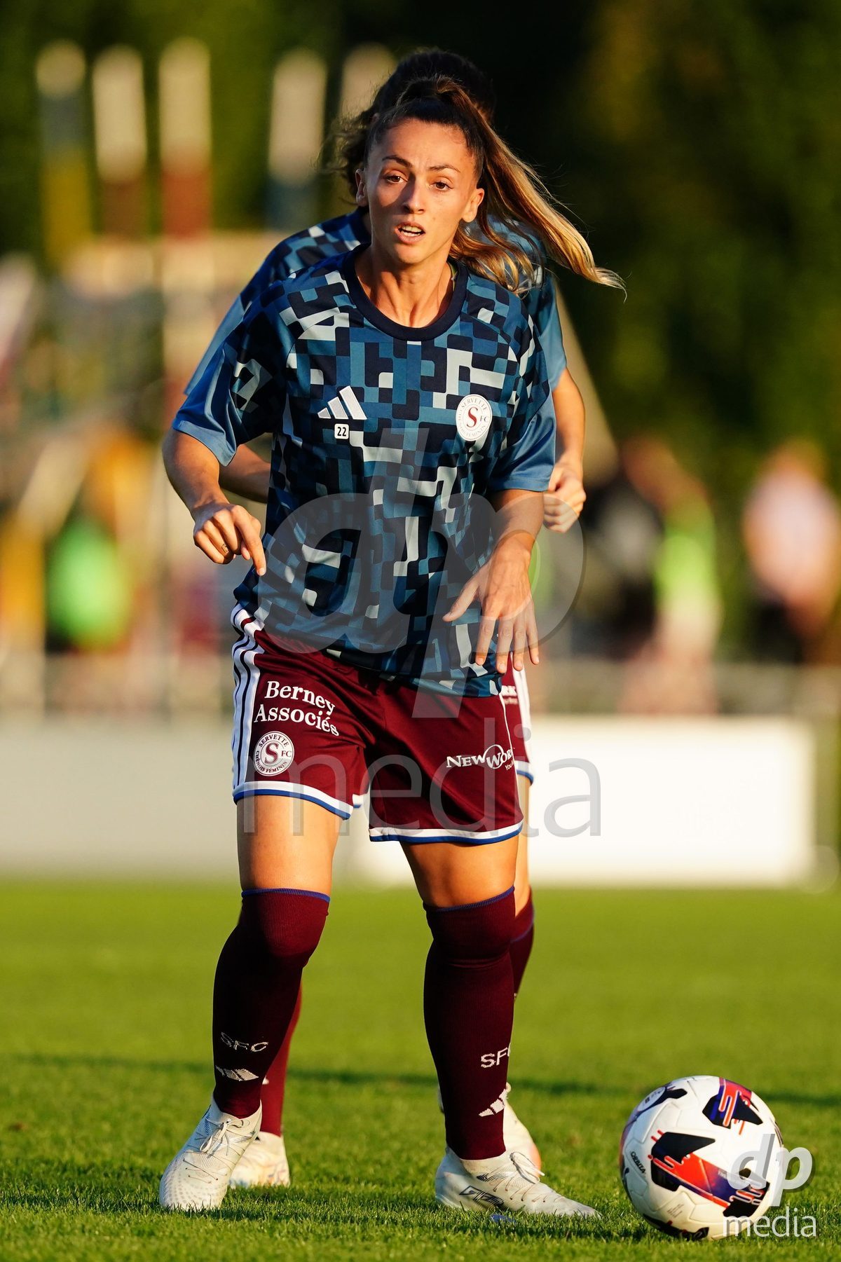 MAGADINO, SWITZERLAND - SEPTEMBER 26:  Amanda Chaney of Servette FC looks during warm up prior the AXA Women's Cup match between AS Gambarogno and Servette FC Chenois Feminin at Centro Sportivo on September 26, 2026 in Magadino.