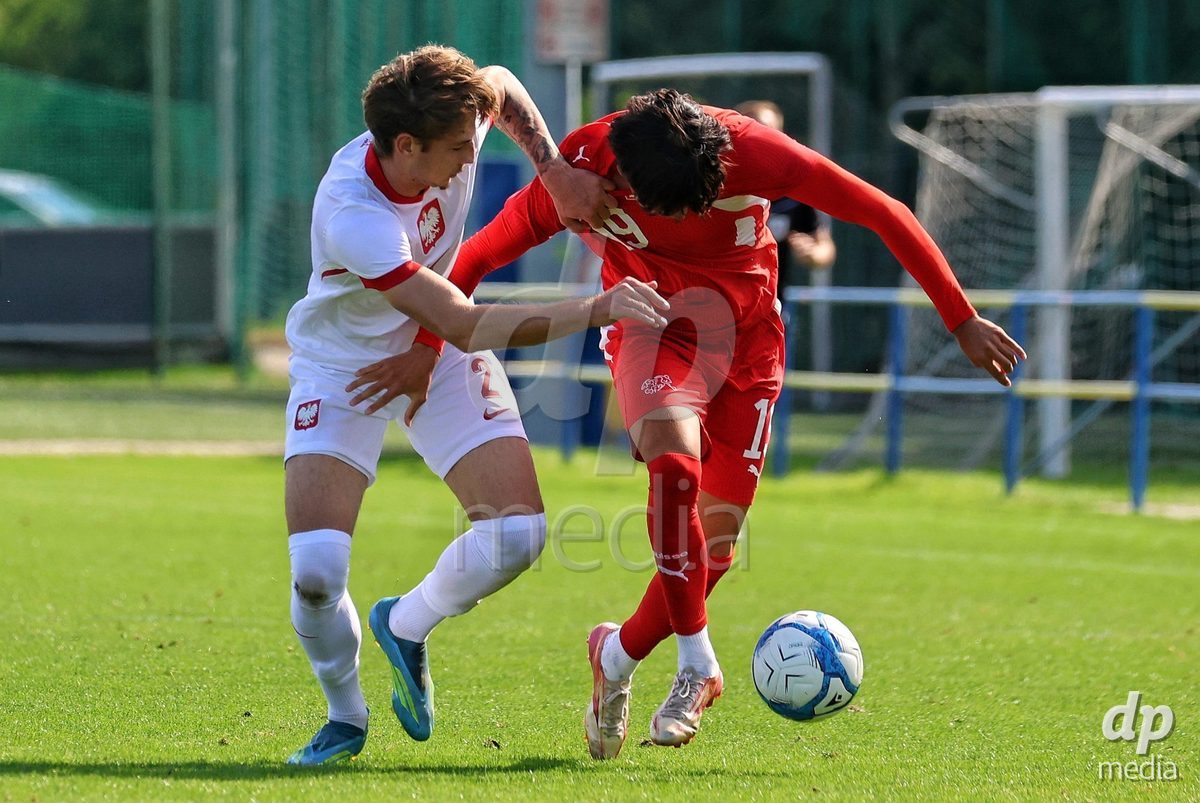 DUNAJSKA LUZNA, SLOVAKIA - SEPTEMBER 25: Norbu Lhakpa 19 the International Friendly football match between Switzerland U19 and Poland U19 on September 25, 2026 in Dunajska Luzna, Slovakia.