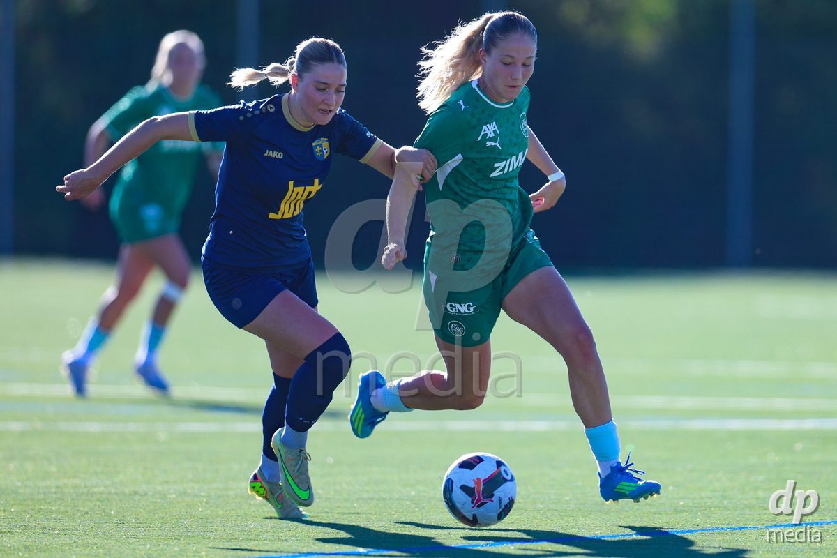 SCHLIEREN, SWITZERLAND - SEPTEMBER 26: Johanna Thüer of FC St.Gallen 1879 during the AXA Women's Cup match between FC Schlieren and FC St. Gallen at Zelgli on September 26, 2026 in Schlieren, Switzerland.