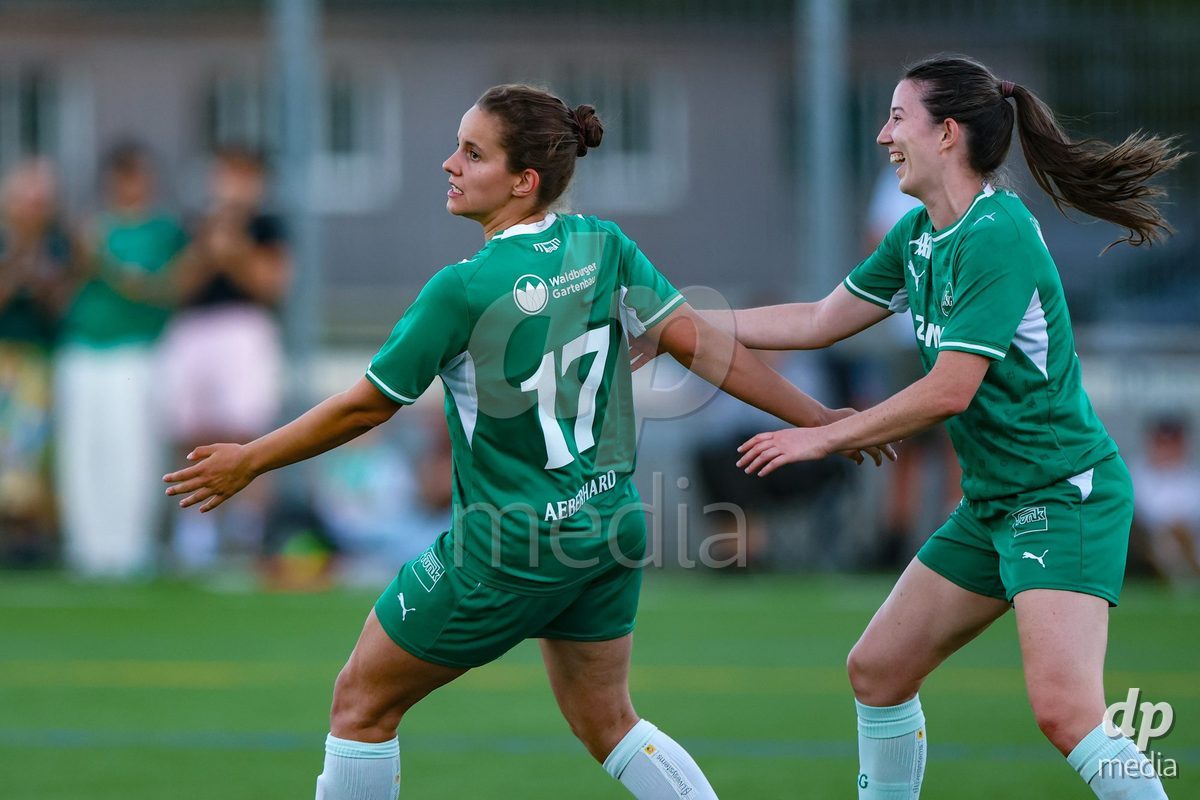 SCHLIEREN, SWITZERLAND - SEPTEMBER 26: Yael Aeberhard of FC St.Gallen 1879 during the AXA Women's Cup match between FC Schlieren and FC St. Gallen at Zelgli on September 26, 2026 in Schlieren, Switzerland.