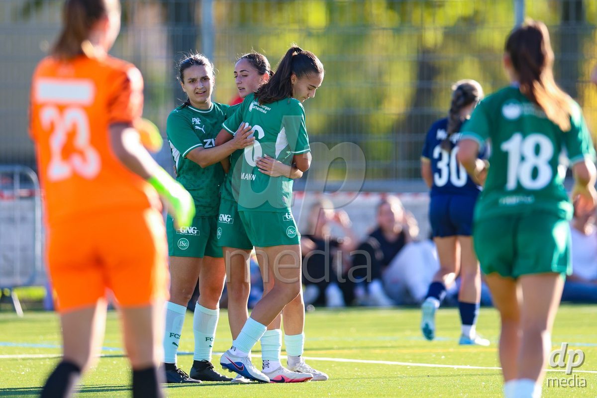 SCHLIEREN, SWITZERLAND - SEPTEMBER 26: Olivia Edelmann of FC St.Gallen 1879 scored the goal that put FC St. Gallen 1879 during the AXA Women's Cup match between FC Schlieren and FC St. Gallen at Zelgli on September 26, 2026 in Schlieren, Switzerland.