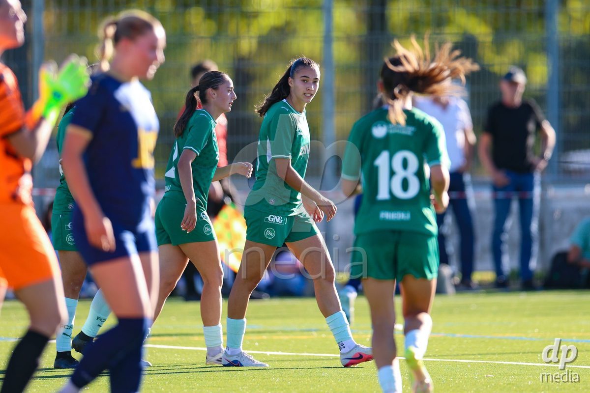 SCHLIEREN, SWITZERLAND - SEPTEMBER 26: Olivia Edelmann of FC St.Gallen 1879 scored the goal that put FC St. Gallen 1879 during the AXA Women's Cup match between FC Schlieren and FC St. Gallen at Zelgli on September 26, 2026 in Schlieren, Switzerland.