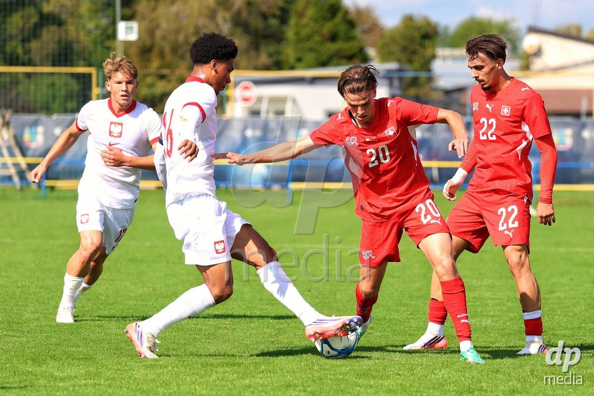 DUNAJSKA LUZNA, SLOVAKIA - SEPTEMBER 25:Jill Stiel 20 the  International Friendly football match between Switzerland U19 and Poland U19 on September 25, 2026 in Dunajska Luzna, Slovakia.
