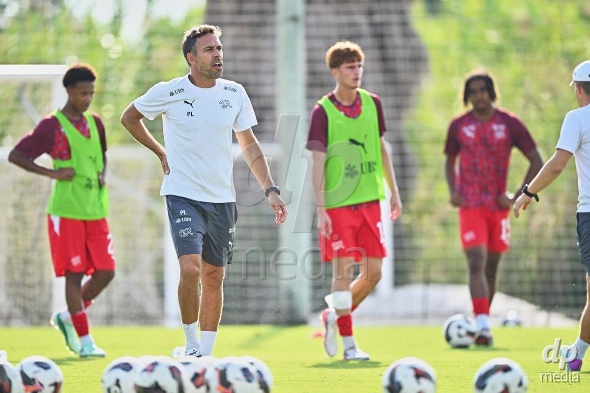 OLIVA NOVA, SPAIN - SEPTEMBER 28: The International Friendly match between Switzerland U17 and Sweden U17 at Oliva Nova Sports Center on September 28, 2026 in Oliva Nova, Spain.