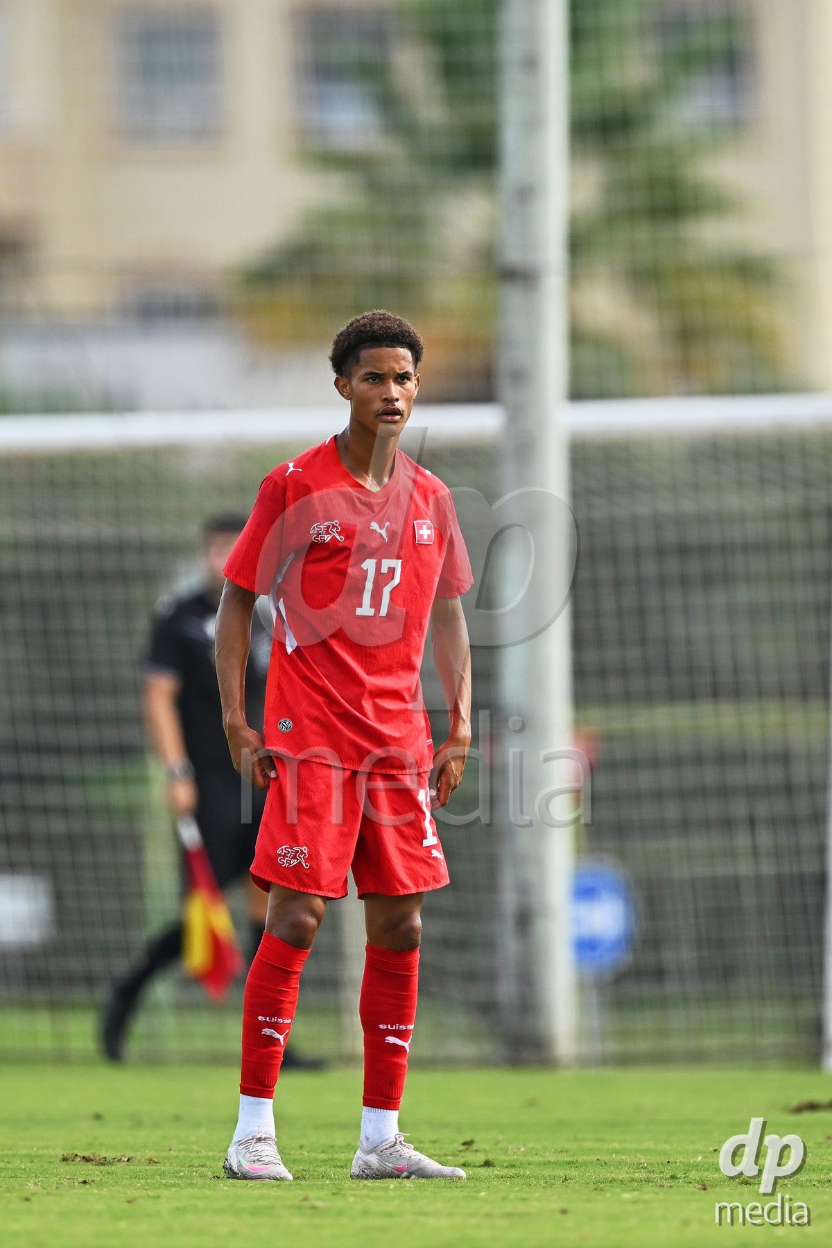 OLIVA NOVA, SPAIN - SEPTEMBER 28: Kyle Kurt of Switzerland during the International Friendly match between Switzerland U17 and Sweden U17 at Oliva Nova Sports Center on September 28, 2026 in Oliva Nova, Spain.