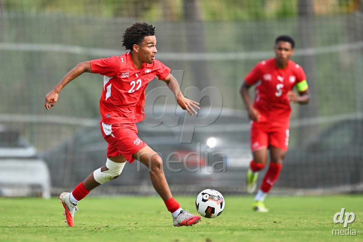 OLIVA NOVA, SPAIN - SEPTEMBER 28: Nolaan Stifani of Switzerland during the International Friendly match between Switzerland U17 and Sweden U17 at Oliva Nova Sports Center on September 28, 2026 in Oliva Nova, Spain.