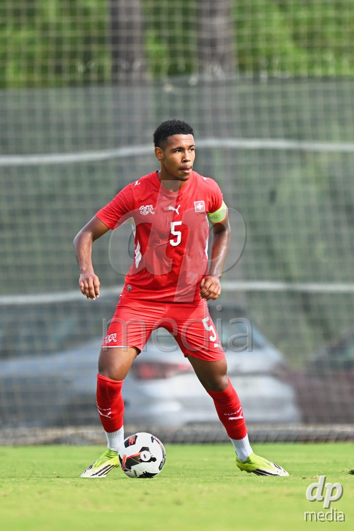 OLIVA NOVA, SPAIN - SEPTEMBER 28: Noah Kakor of Switzerland during the International Friendly match between Switzerland U17 and Sweden U17 at Oliva Nova Sports Center on September 28, 2026 in Oliva Nova, Spain.