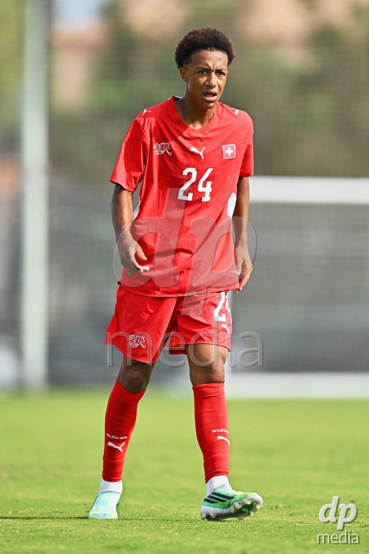 OLIVA NOVA, SPAIN - SEPTEMBER 28: Ryan Hare of Switzerland during the International Friendly match between Switzerland U17 and Sweden U17 at Oliva Nova Sports Center on September 28, 2026 in Oliva Nova, Spain.