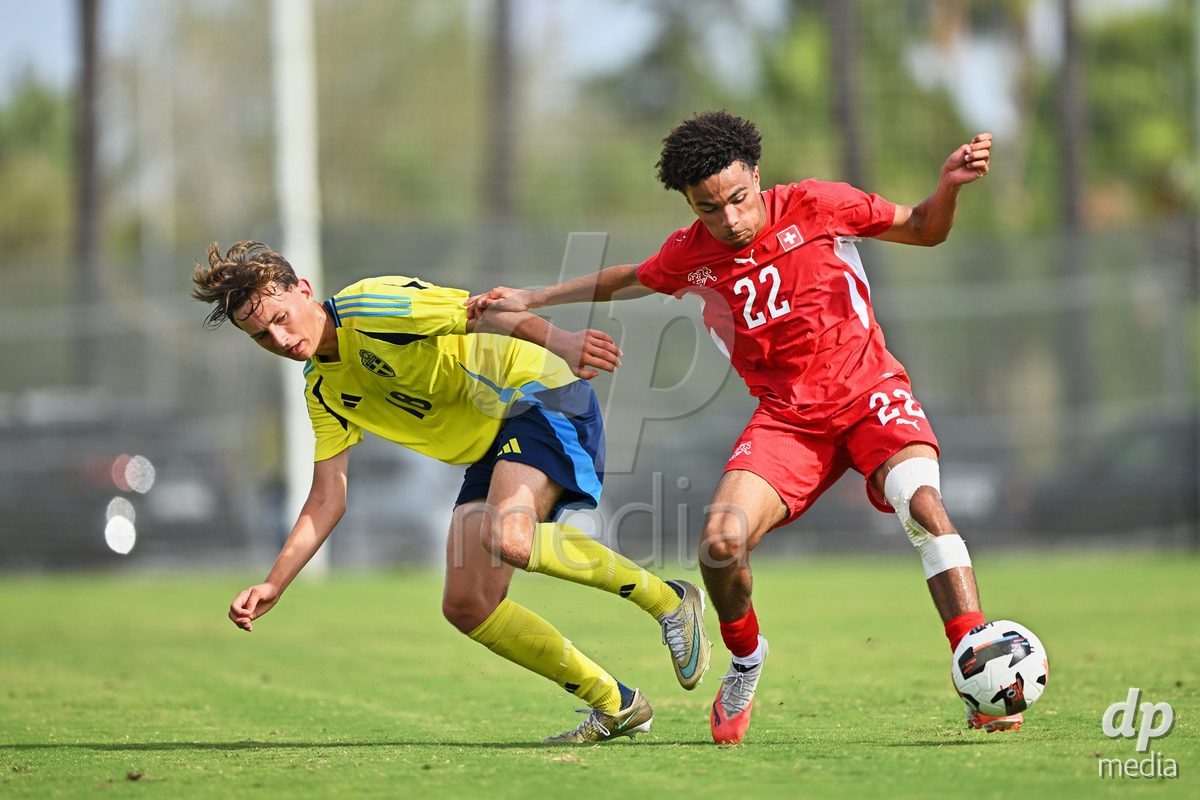 OLIVA NOVA, SPAIN - SEPTEMBER 28: Nolaan Stifani of Switzerland during the International Friendly match between Switzerland U17 and Sweden U17 at Oliva Nova Sports Center on September 28, 2026 in Oliva Nova, Spain.
