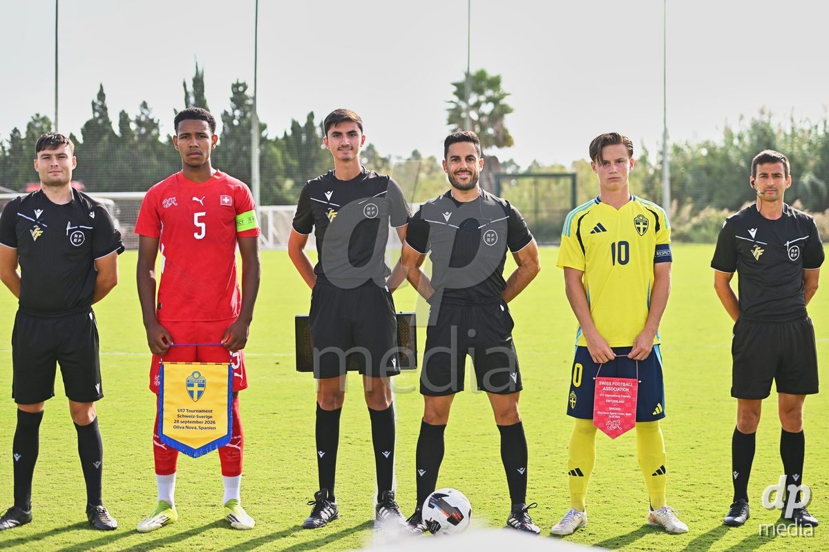OLIVA NOVA, SPAIN - SEPTEMBER 28: The International Friendly match between Switzerland U17 and Sweden U17 at Oliva Nova Sports Center on September 28, 2026 in Oliva Nova, Spain.